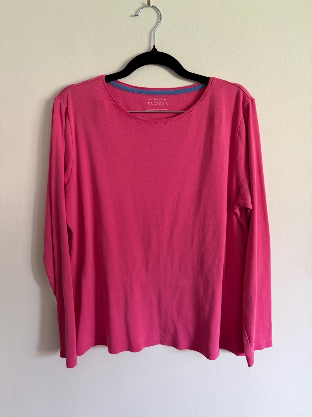 Talbots Pink Long-Sleeve Crewneck Tee